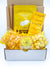 Bright Sunshine Bundle (Yellow Forever Rose - Lives 6 mo, Butterscotch, Lemon Drops, Tea, Honey, Spa Face Mask)